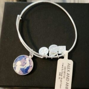 ALEX AND ANI BRIGHT FUTURE MOTHER CHILD SILVER BANGLE NWT